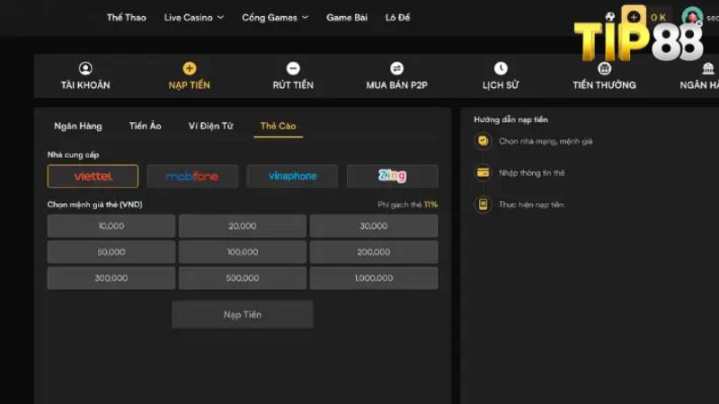 Nạp tiền bằng thẻ cào là phương thức tiện lợi nhất